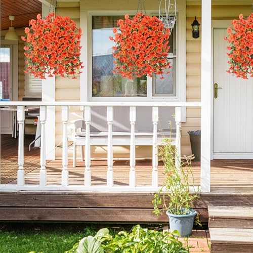 Ivydale Artificial Hanging Flowers with Eucalyptus and Petunias