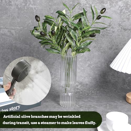 5 Pcs Artificial Olive Tree Branches 11 Inch Faux Greenery for Centerpieces