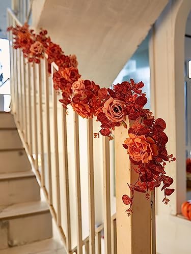 Annas Whimsy 591FT Artificial Eucalyptus Garland with Flowers 1