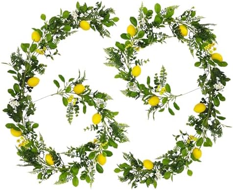 Firlar 2 Pcs Artificial Lemon Garland Vines 787 Inch