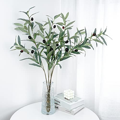 4PCS Artificial Olive Branches for Home Decor