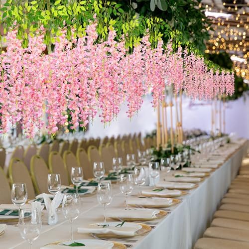 Alotiki Wisteria Garland Artificial Flowers 36ft Pink