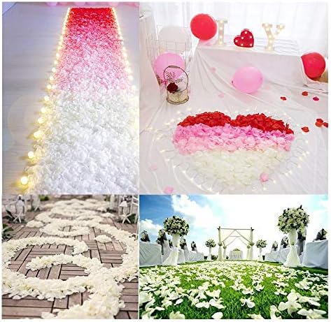 Rose Petals Ivory 1200pcs Artificial Silk Flower Petals for Wedding Centerpieces