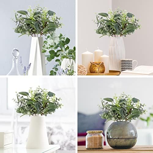 40 Pcs Artificial Eucalyptus Leaves Greenery for Decor