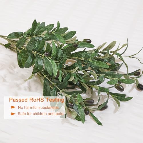 5PCS Artificial Olive Branches 18 Inch for Vase Decor