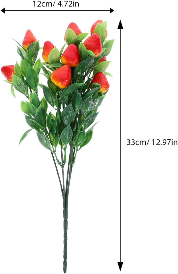 MAGICLULU 2pcs Artificial Strawberry Bouquets for Home Decor