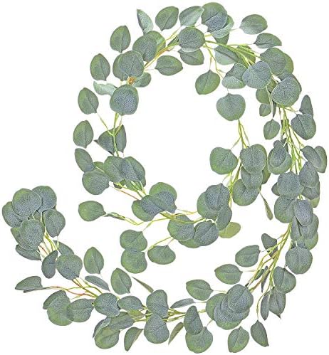 DearHouse Artificial Eucalyptus Garland 6FT Green Vines Wedding Backdrop Decor