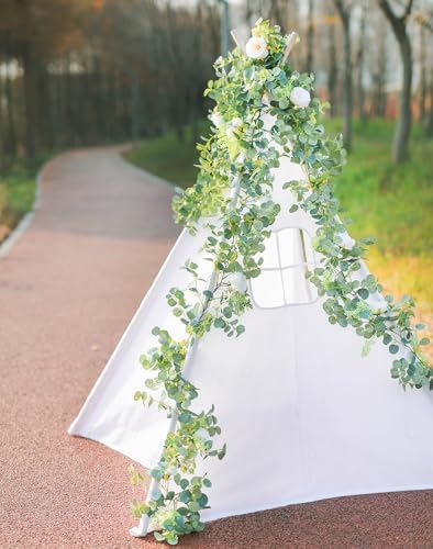 Party Joy 656ft Eucalyptus Garland with Flowers