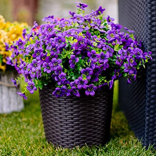 AXYLEX Artificial Flowers for Outdoor Decor Purple