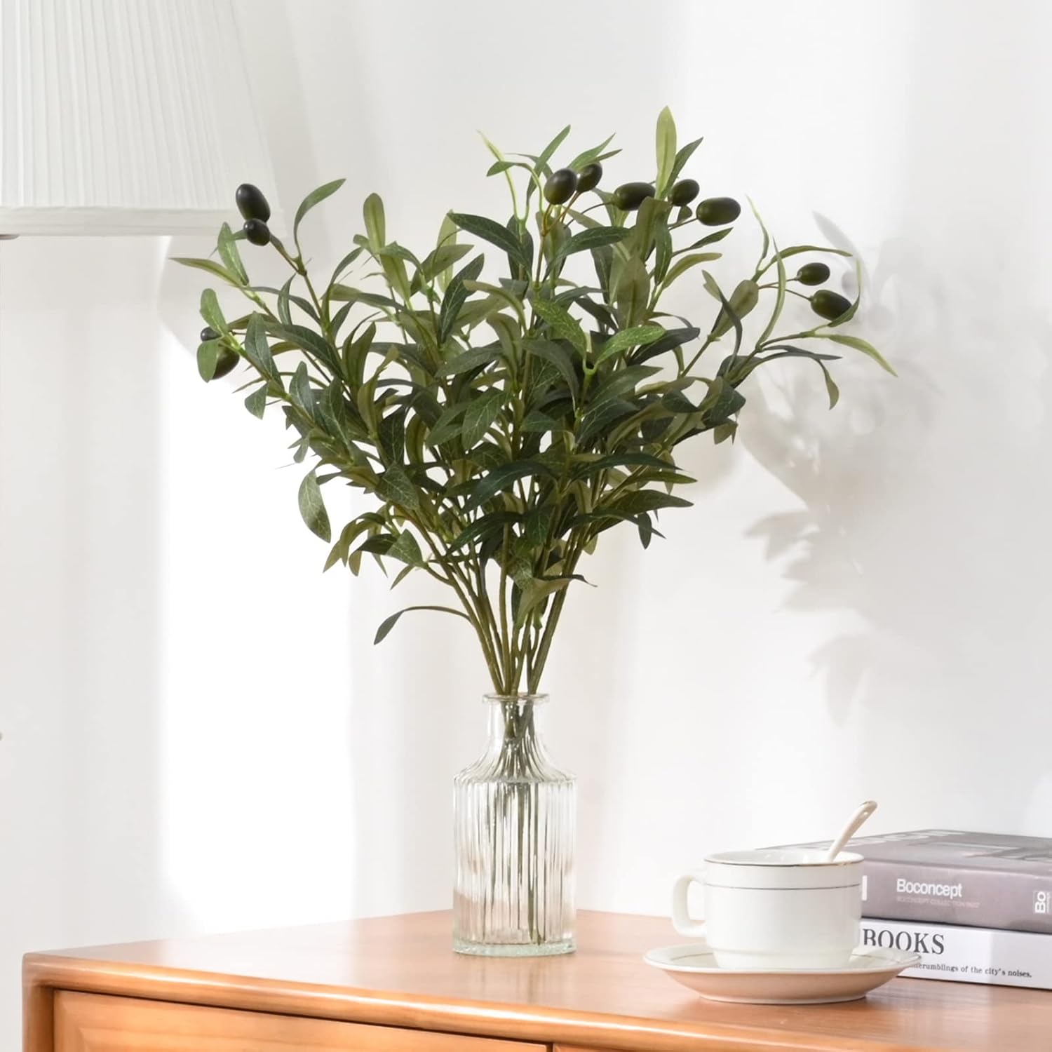 Waipfaru 5Pcs Artificial Olive Branches for Vases 18 Inch
