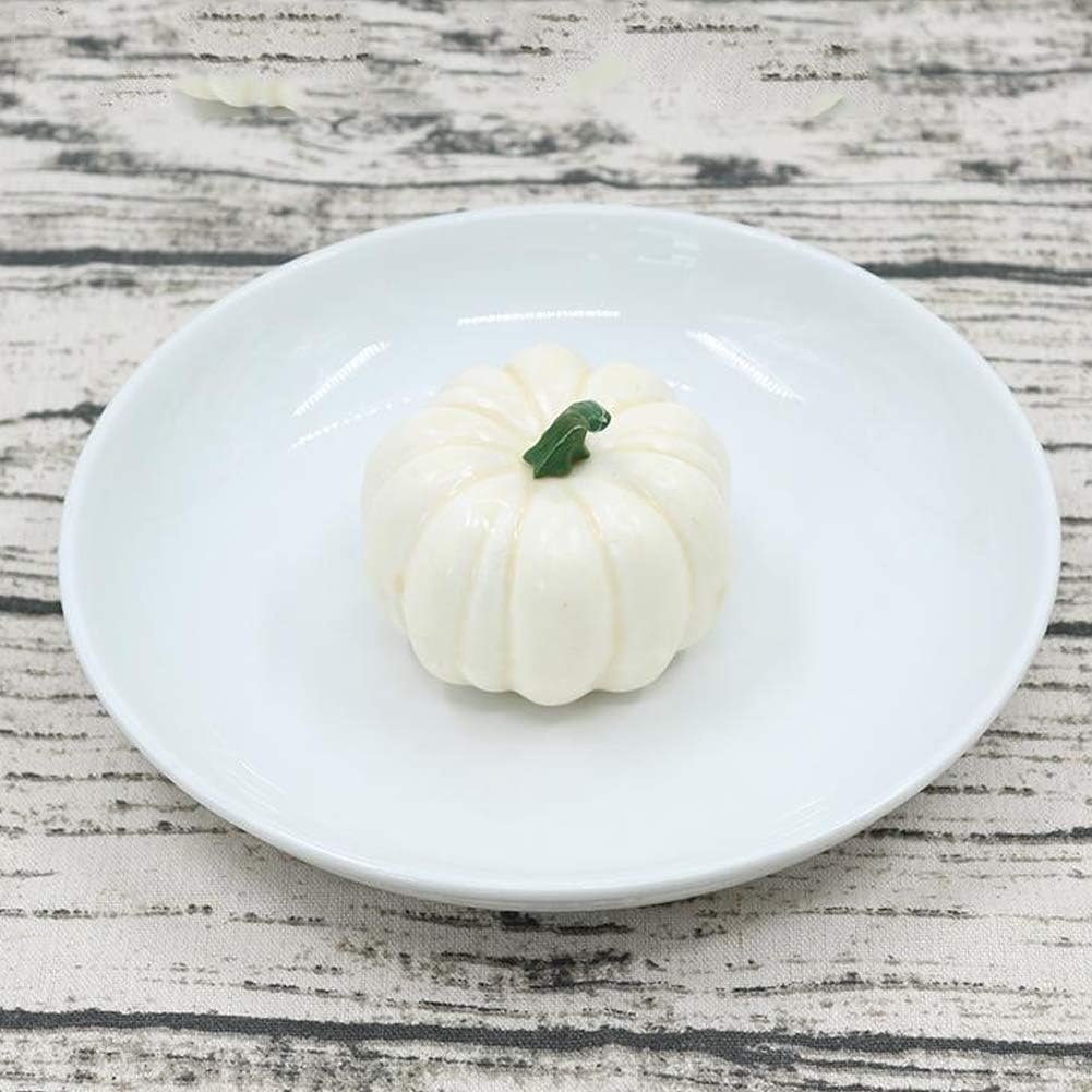 ShellKingdom Artificial Mini Pumpkin Decor 12PCS White