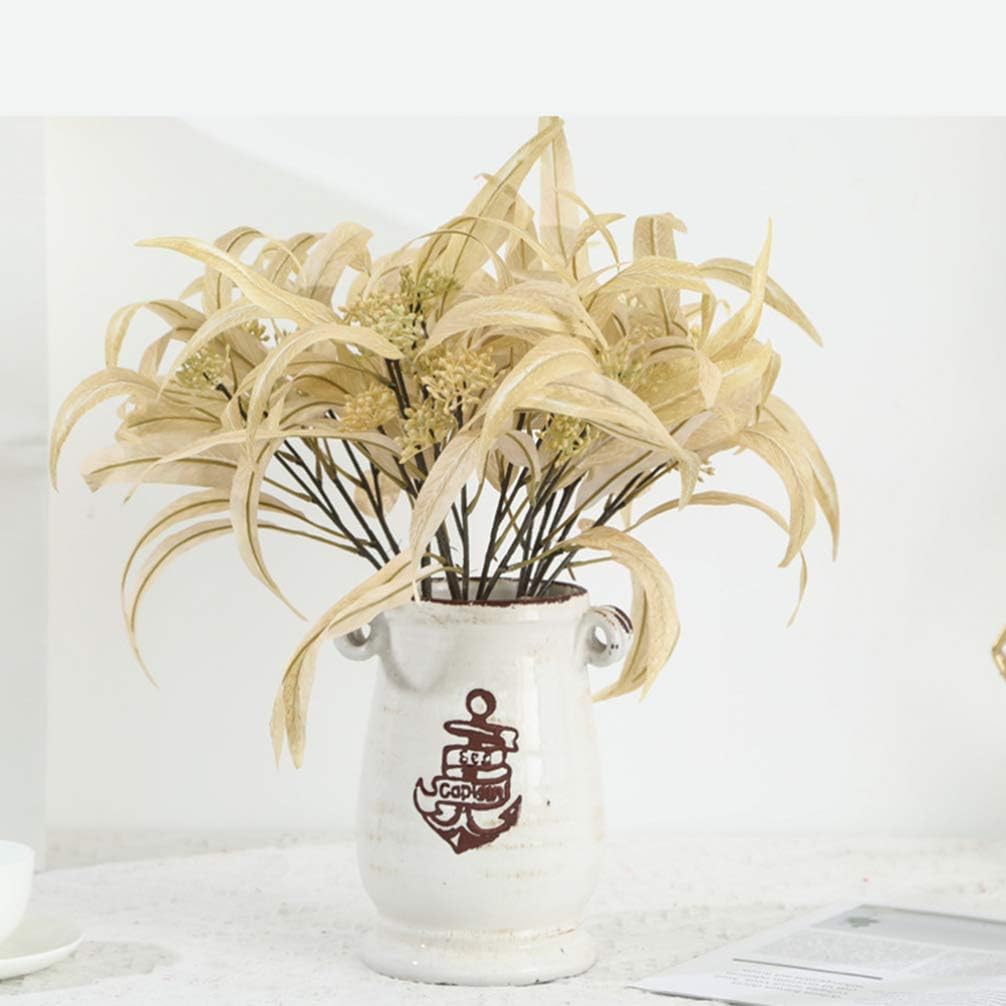 Amosfun Artificial Plants with Silk Eucalyptus and Bamboo Leaves
