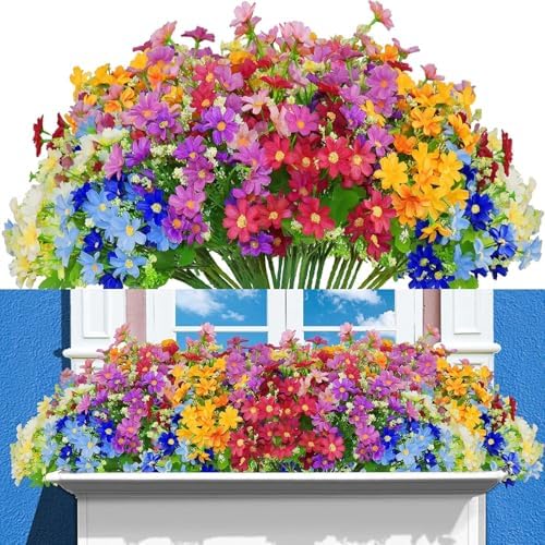 12Pcs Artificial Flowers Set for Home Garden Decor