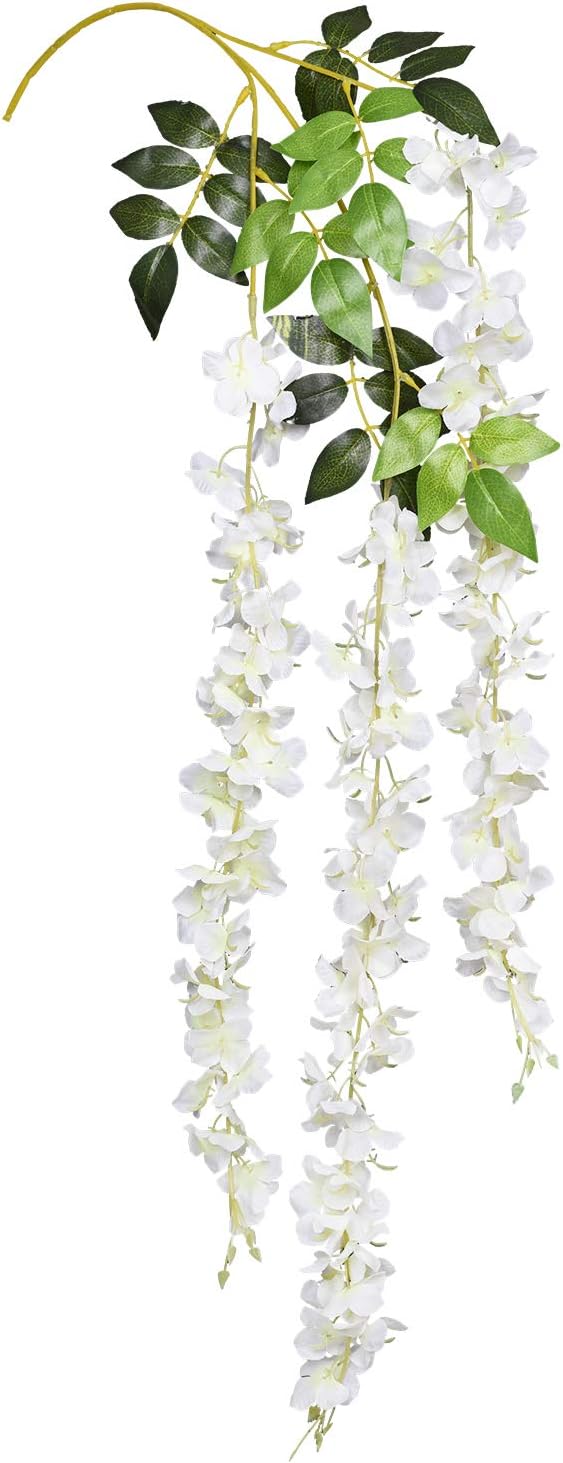 DearHouse 6 Pack Artificial Wisteria Hanging Garland