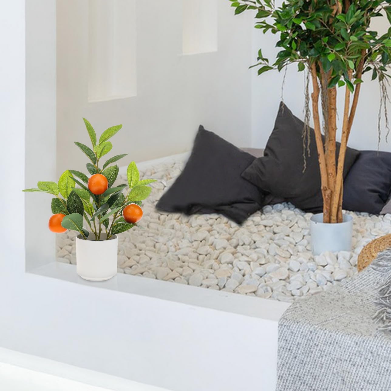 Woration Artificial Orange Tree 145 Inch Bonsai Pot