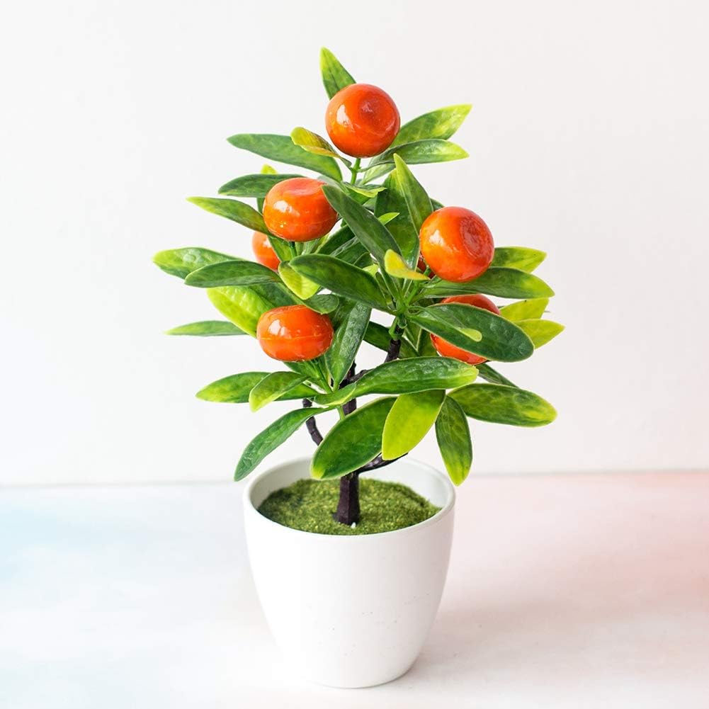 Artificial Potted Fruit Tree for Home Office Decor
