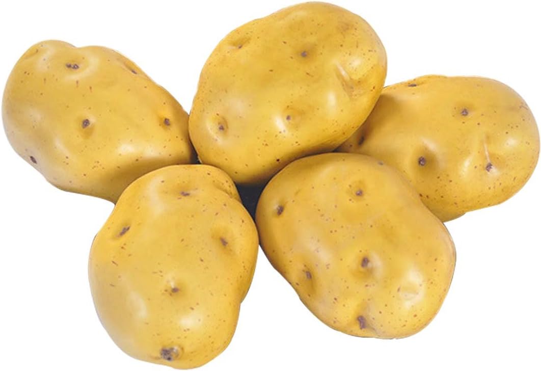 Lorigun Artificial Potatoes 5Pcs Realistic Foam Simulation
