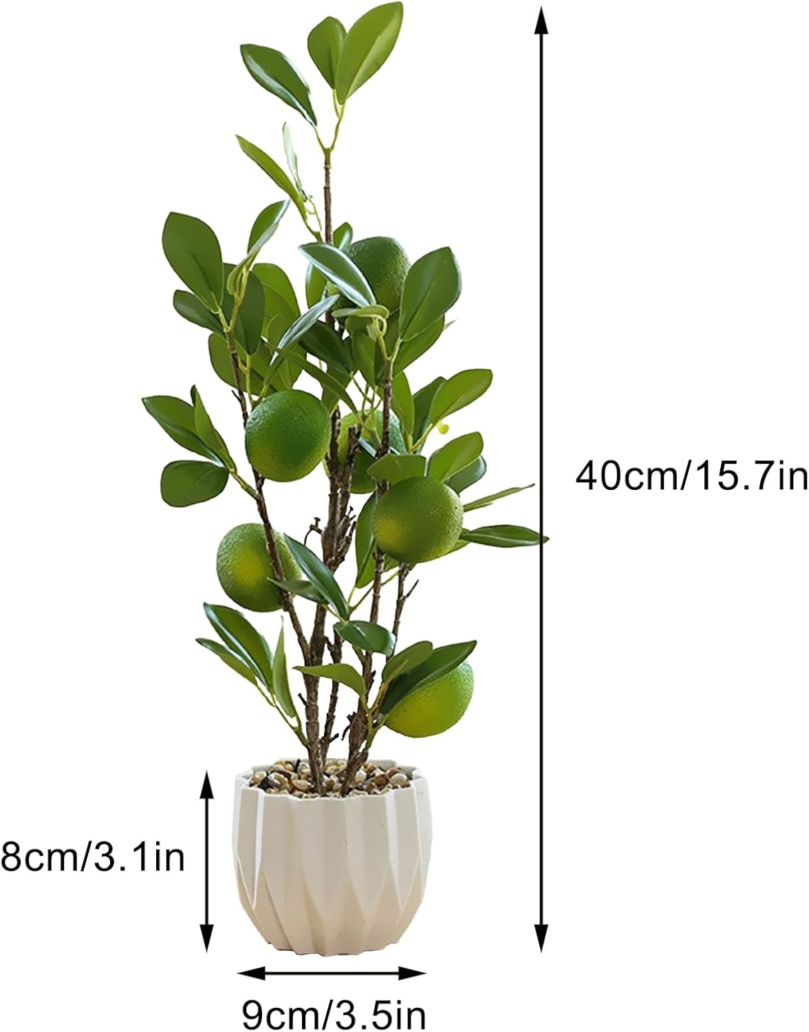 Lemon Tree Bonsai Artificial Plant Potted Decor