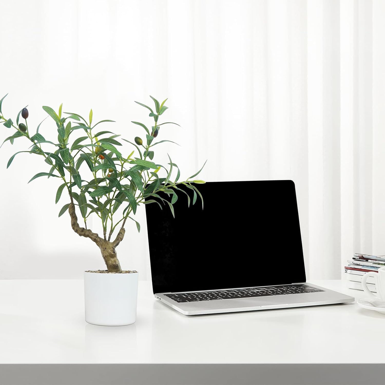 Small Artificial Olive Tree 20 Inch Table Top Decor