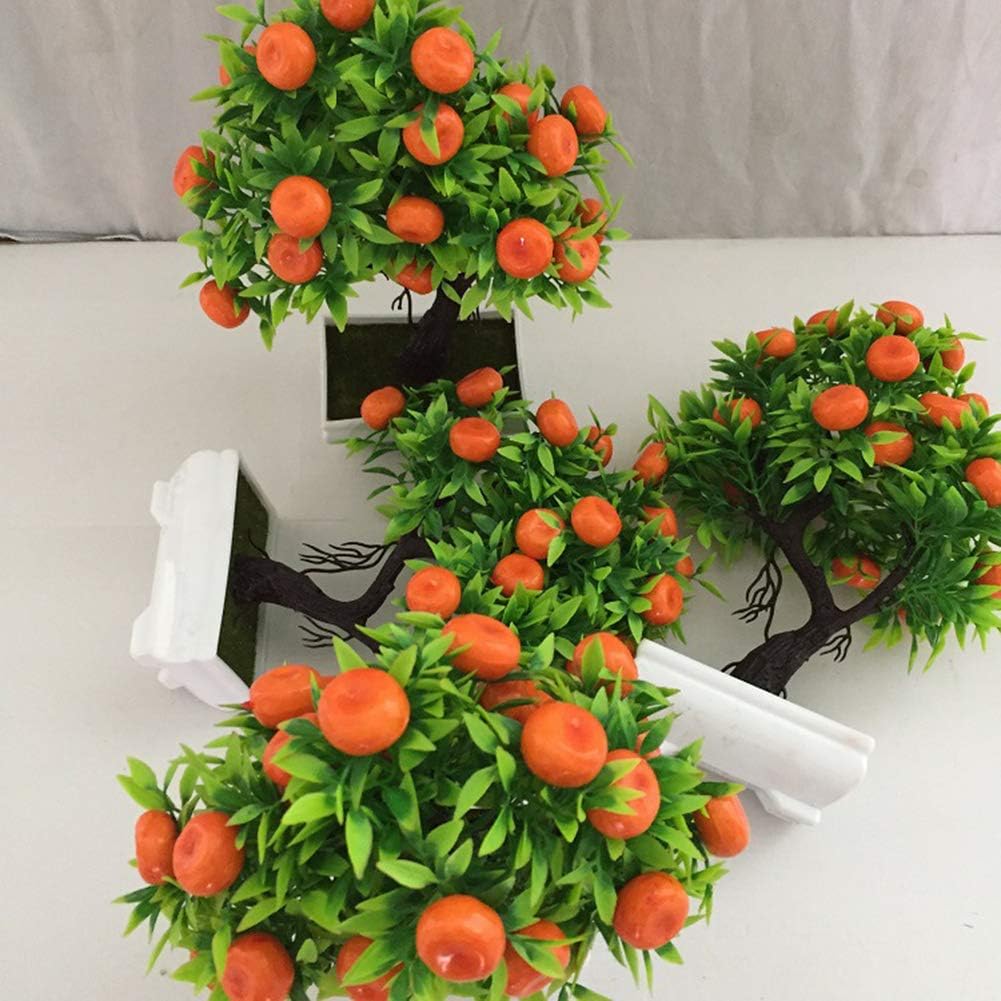 Artificial Orange Tree Bonsai Potted Plant for Home Decor