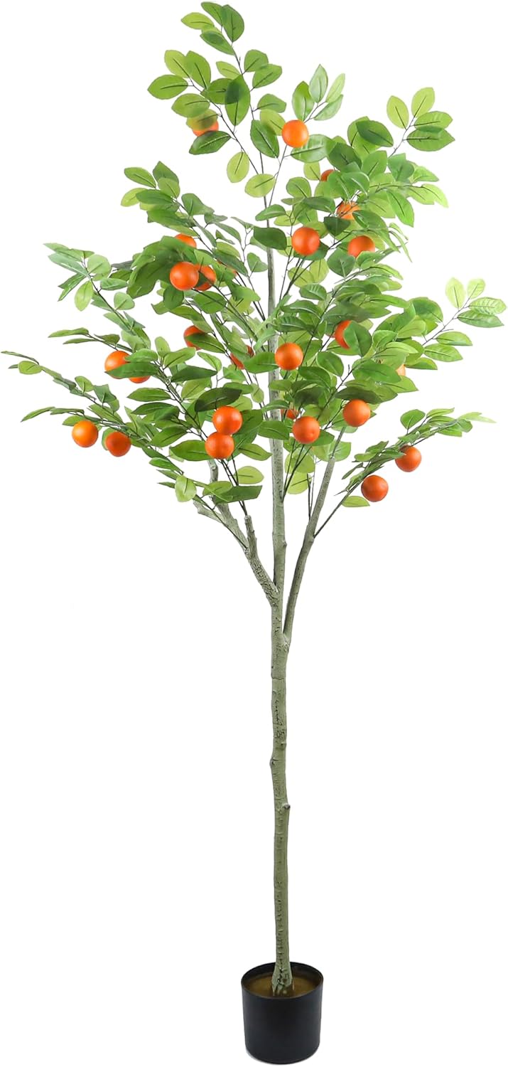6 Feet Fake Orange Tree Artificial with Realistic Fruits and Leaves