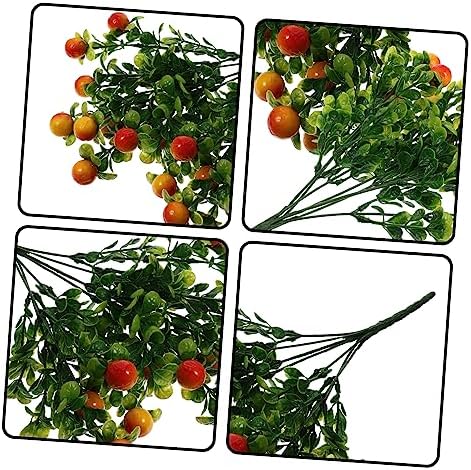 Cabilock 2pcs Vivid Artificial Fruit Branches for Home Decor