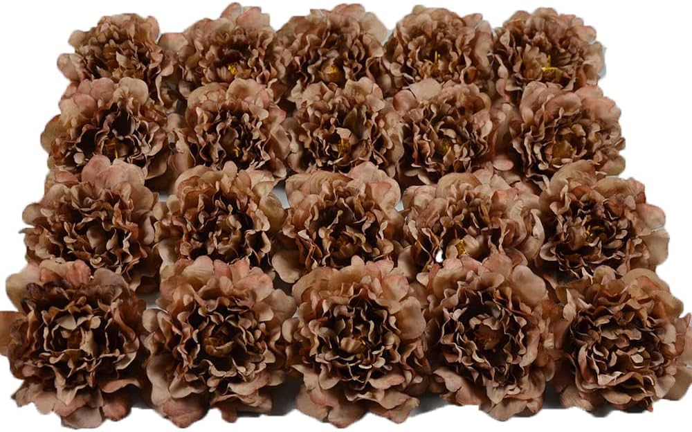 20pcs 5 Inch Artificial Peonies with 6 Inch Stems