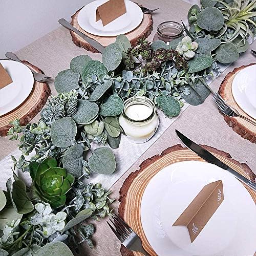 Winlyn 59 Ft Artificial Eucalyptus Garland in Grey Green