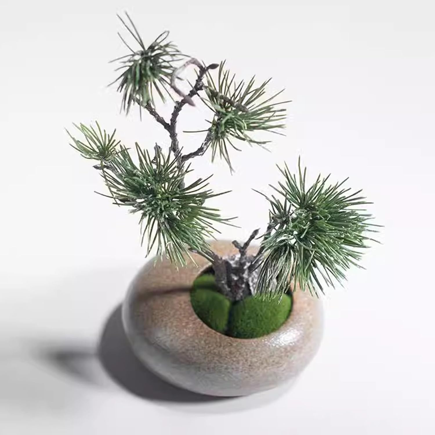 FAFACAI Artificial Bonsai Tree Gray Desktop Decor