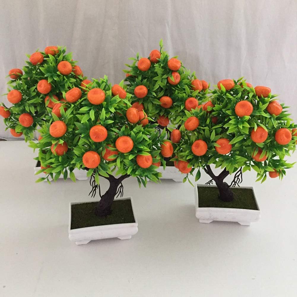 Artificial Orange Tree Bonsai Potted Plant for Home Decor