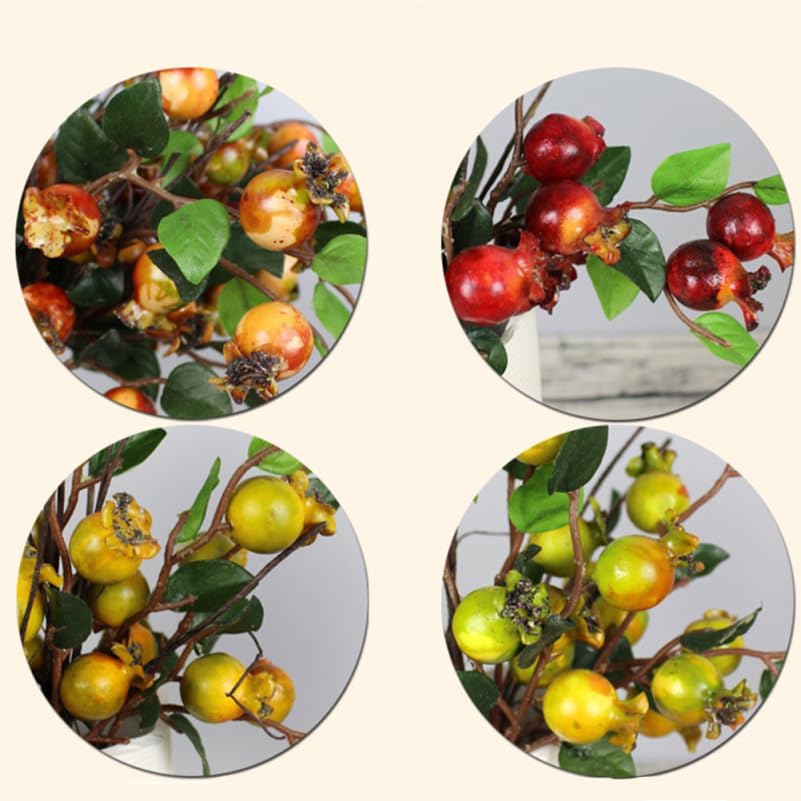 Healifty Artificial Sunset Red Berry Bouquet