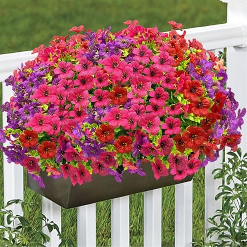 Artificial Fall Flowers for Outdoor Decor 10pcs