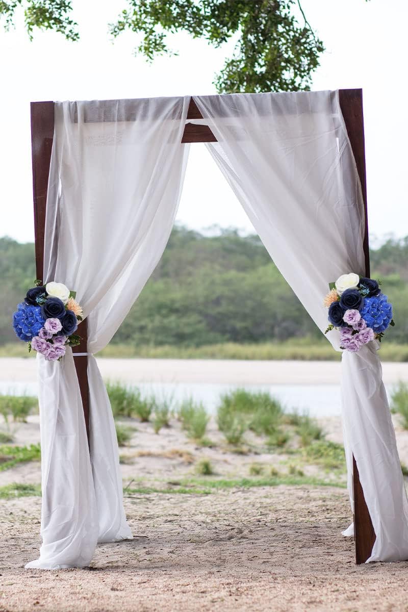 LVEFIT Artificial Rose Bouquet with 12 Pcs Long Stem Silk Roses Navy Blue