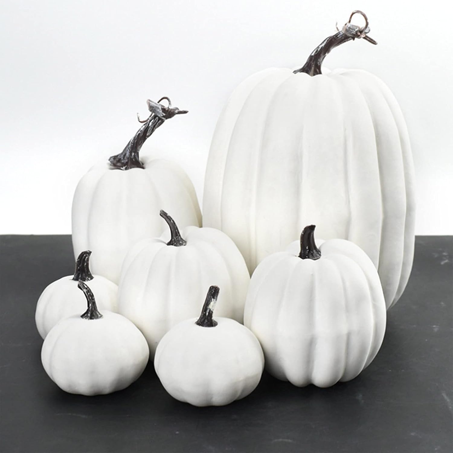 Halloween 7 Piece Artificial Pumpkin Decor Set
