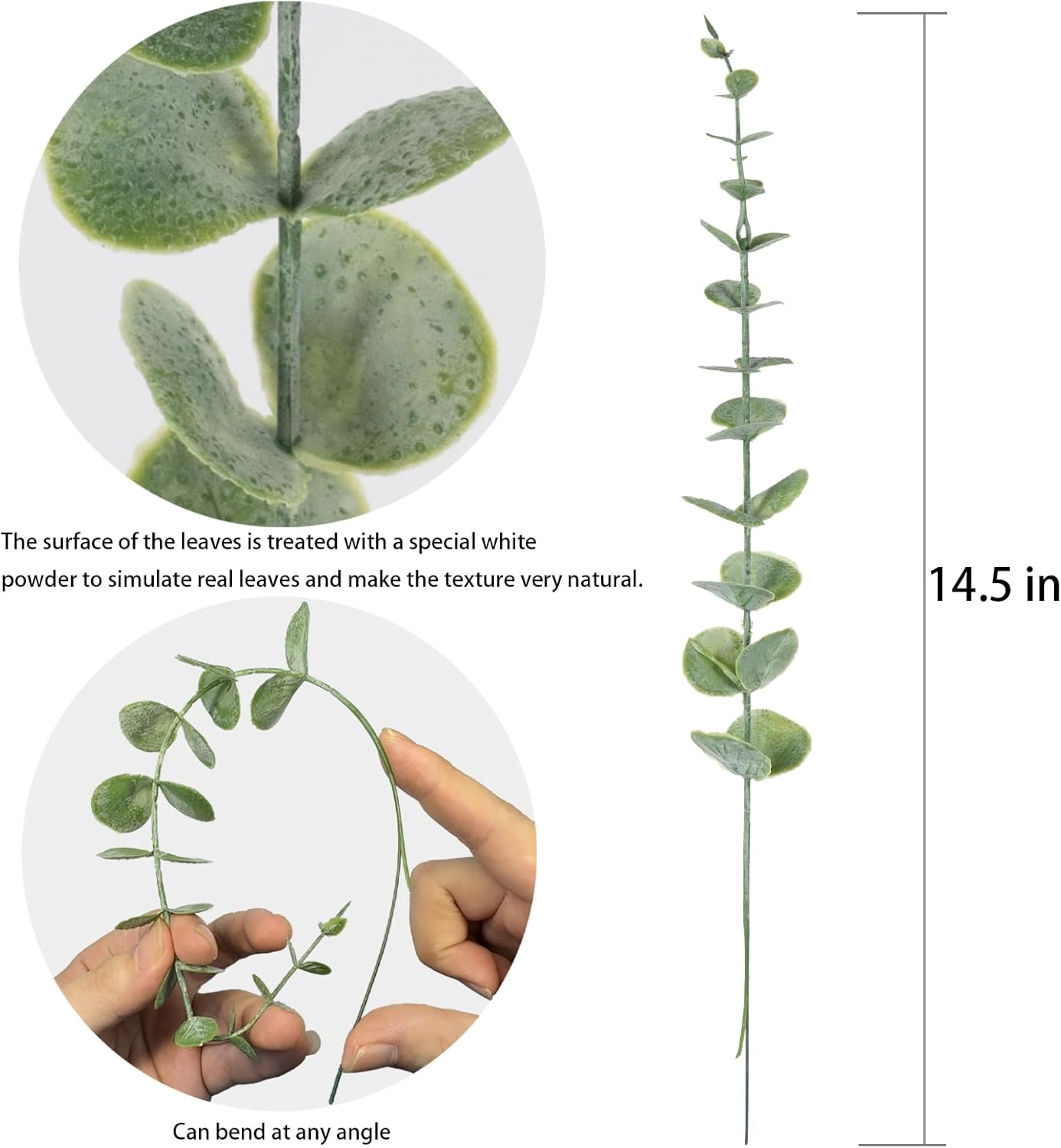 20pcs Artificial Eucalyptus Stems for Decor and Centerpieces