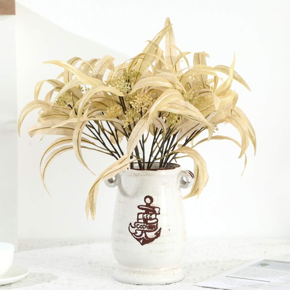 Amosfun Artificial Plants with Silk Eucalyptus and Bamboo Leaves