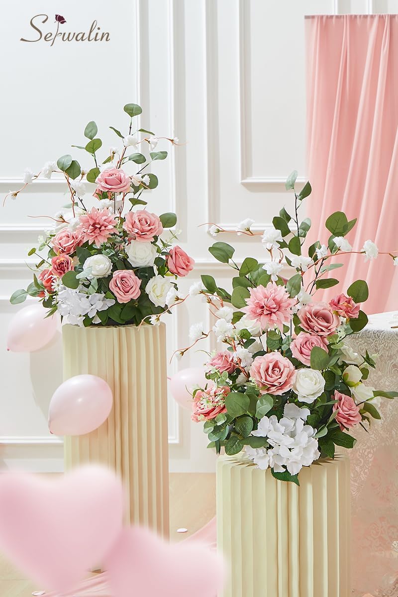 Serwalin Artificial Flowers Wedding Aisle Decor 2pcs