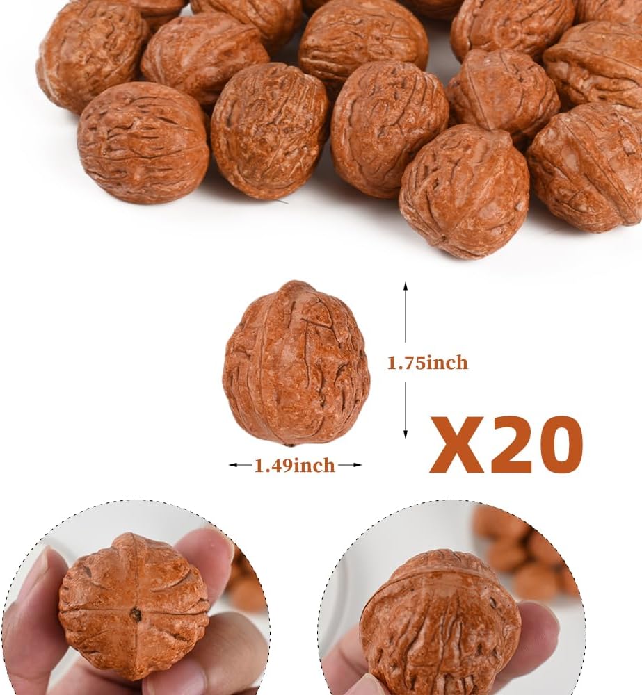 Hagao Fake Walnut Artificial Vegetables 20PCS Kitchen Decoration