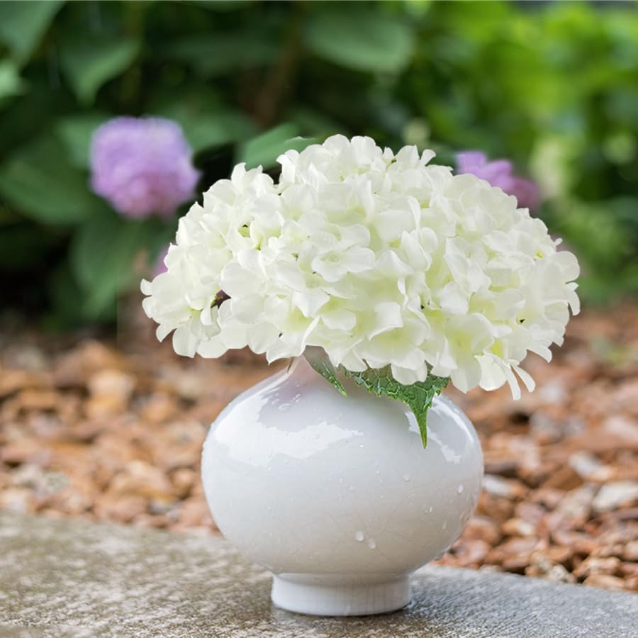 White Hydrangea Artificial Flowers Bulk 30 Pcs