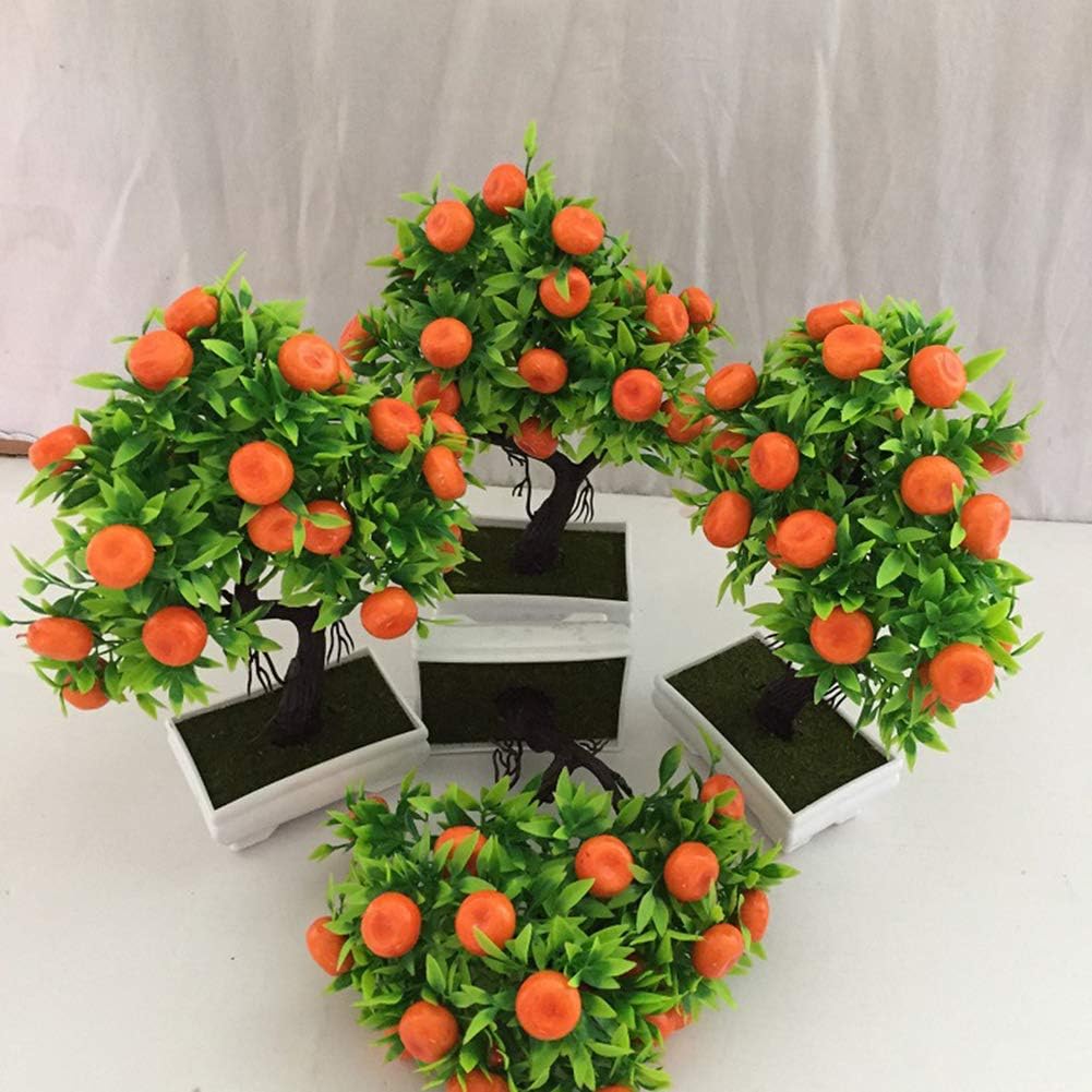 Artificial Orange Tree Bonsai Potted Plant for Home Decor