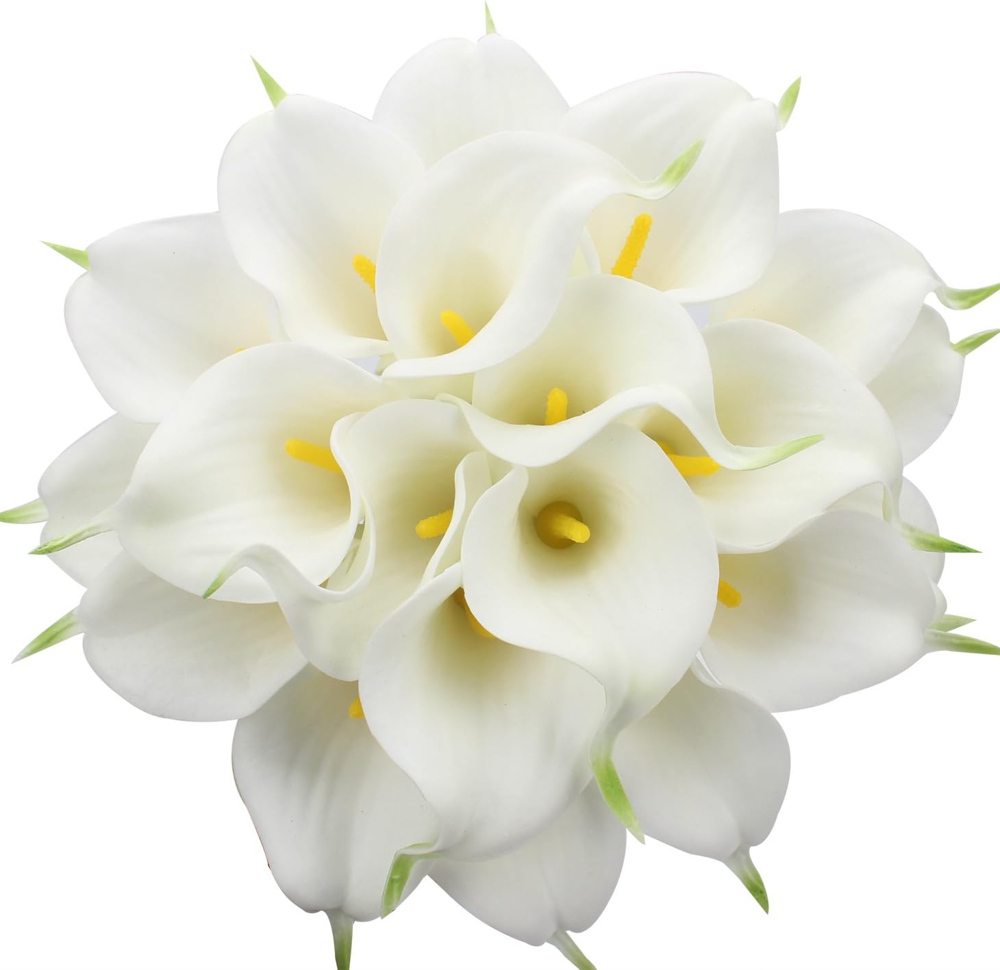 Duovlo 20pcs White Calla Lily Artificial Flower Bouquet