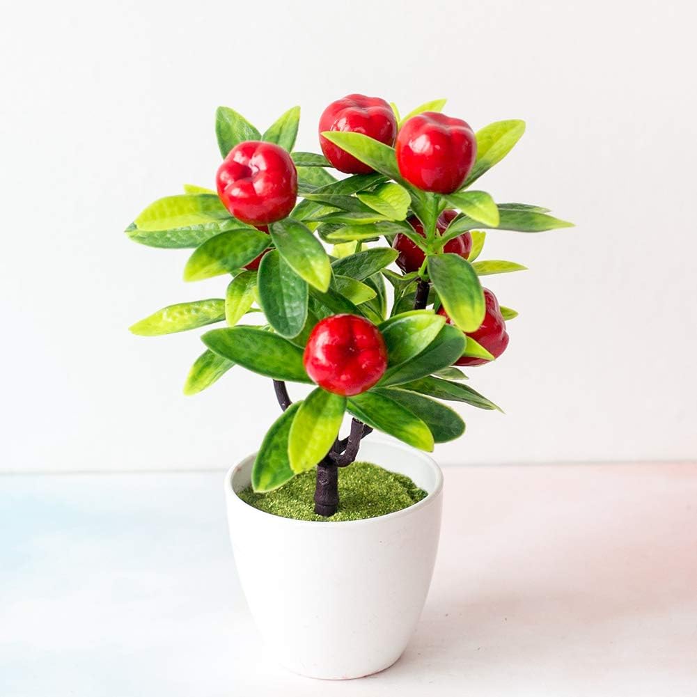 Artificial Potted Fruit Tree for Home Office Decor
