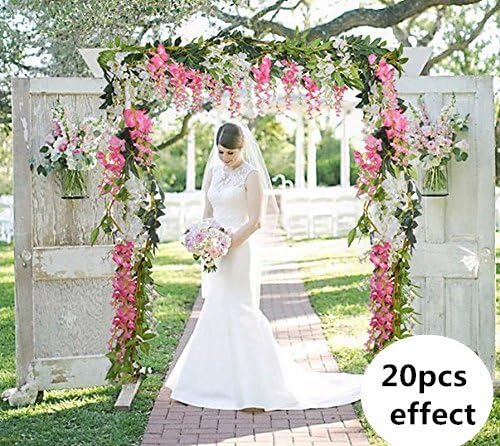DearHouse 4Pcs 66Ft Artificial Wisteria Garland