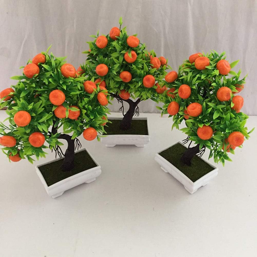 Artificial Orange Tree Bonsai Potted Plant for Home Decor