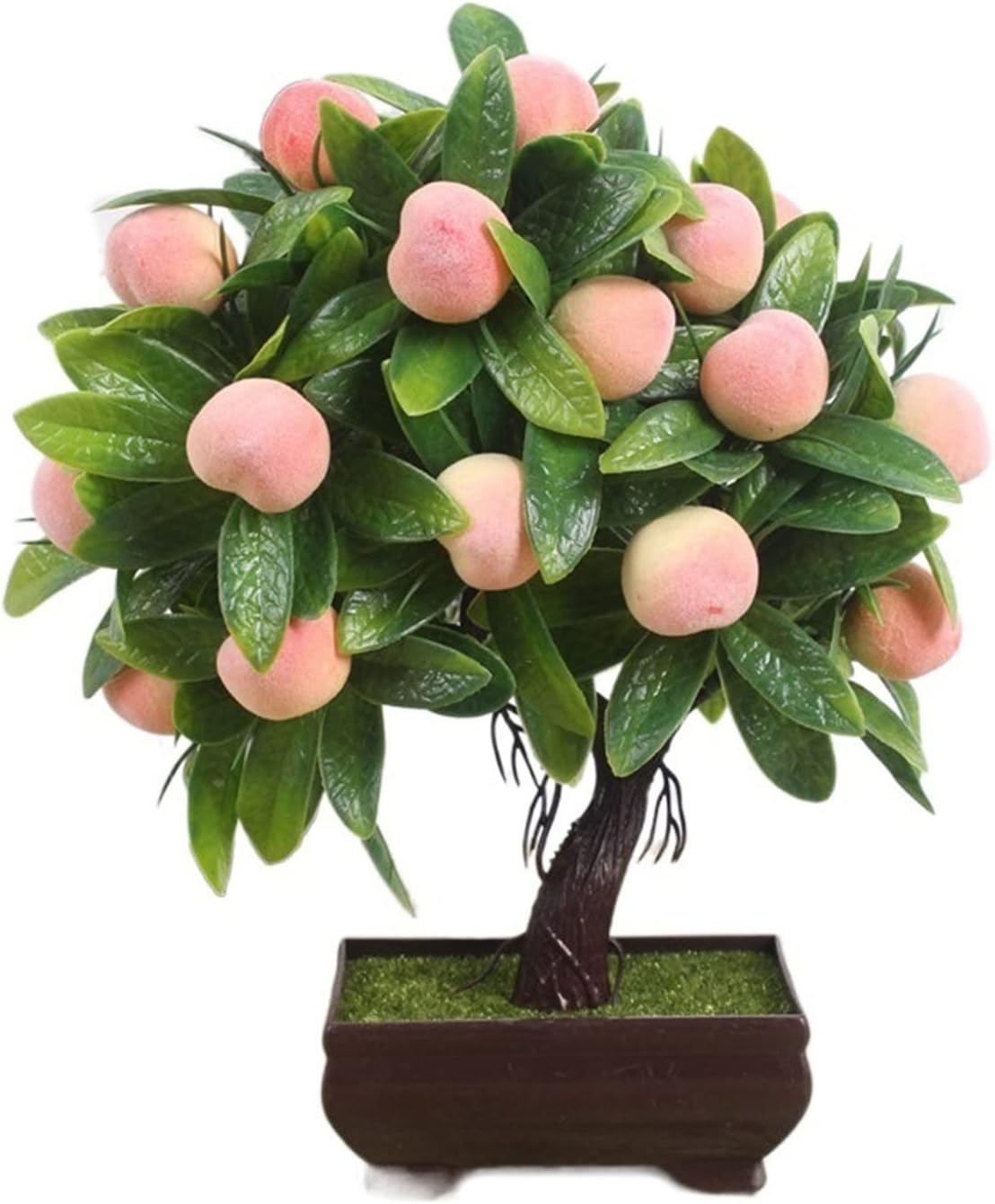 Artificial Bonsai Orange Peach Tree Potted for Home
