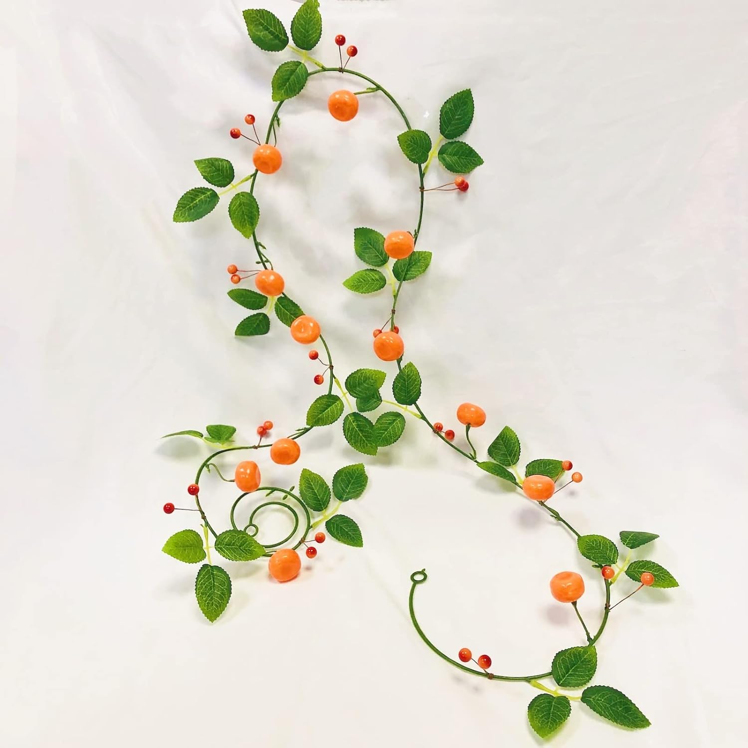 Artificial Tangerine Vine Garland for Home Autumn Decor