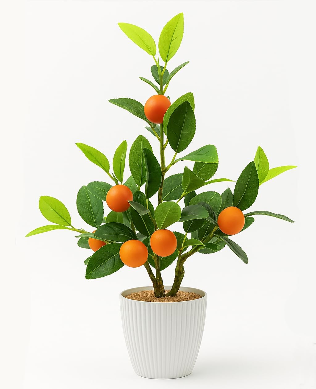 AceList Artificial Orange Tree in White Pot