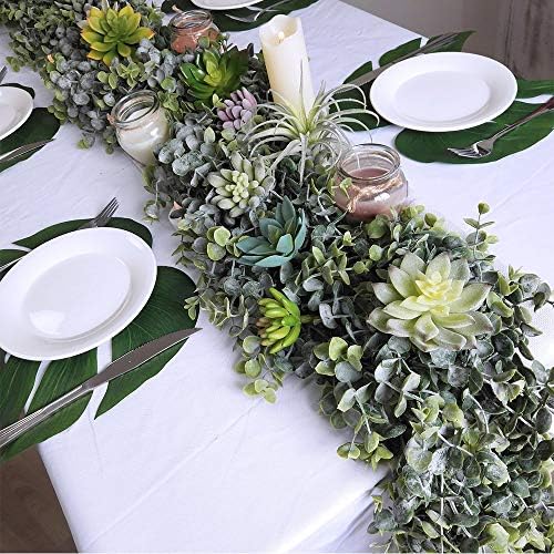 Winlyn 59 Ft Artificial Eucalyptus Garland in Grey Green