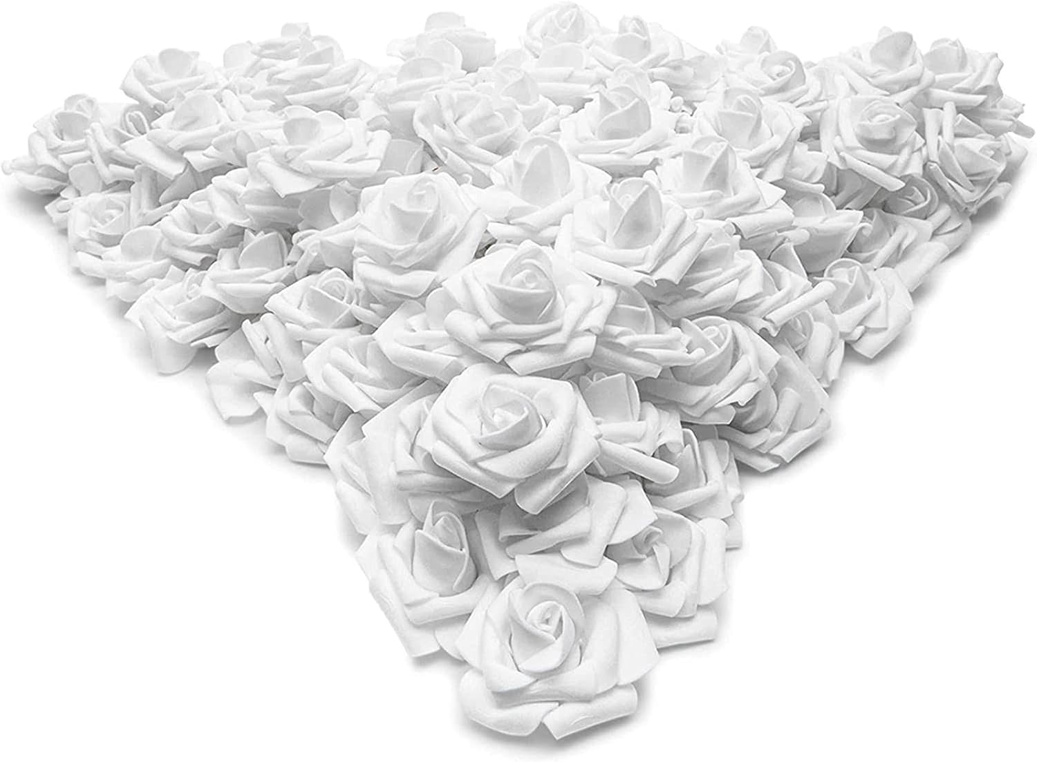 Bright Creations 200 Pack White Foam Roses for Decor