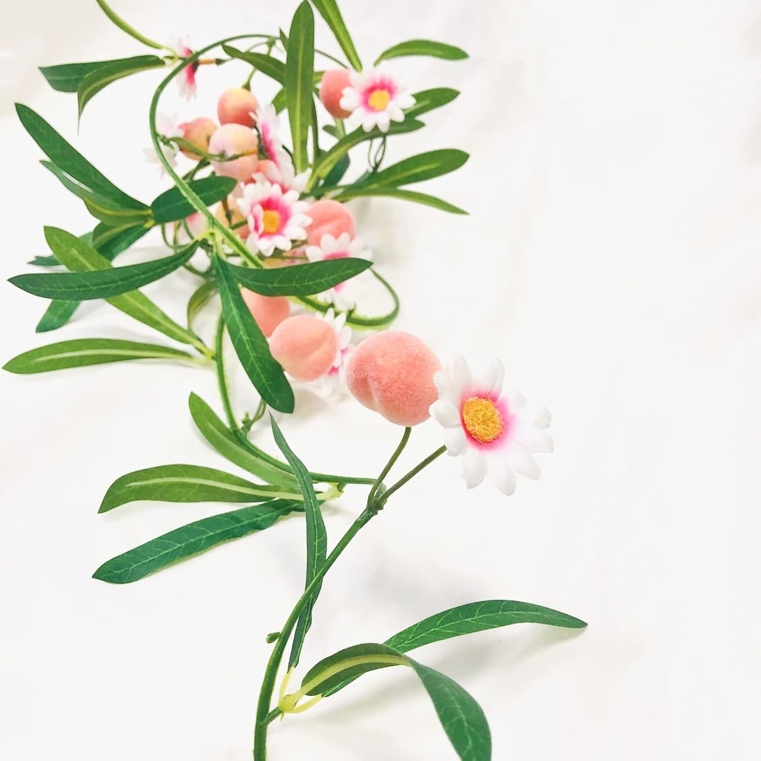 Artificial Peach Hanging Vine Garland for Home Decor